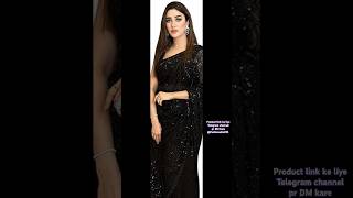 Amazon black saree 🥻 😍 fashion saree trending viralvideo [upl. by Lilhak]