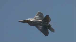 2014 Rhode Island ANG Open House amp Airshow  F22 Raptor Demo amp USAF Heritage Flight [upl. by Fleeman]