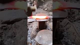 How to make a sword using motor cycle Gear blacksmith handaxe handmadesword armorsmith axe [upl. by Idnac59]