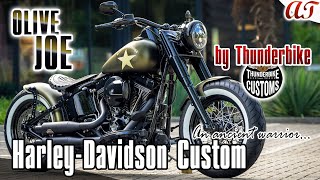 2024 HarleyDavidson SOFTAIL SLIM S Custom OLIVE JOE  An ancient warrior  AampT Design [upl. by Calla325]