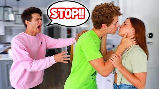 KISSING MY BEST FRIENDS CRUSH PRANK [upl. by Balliol3]