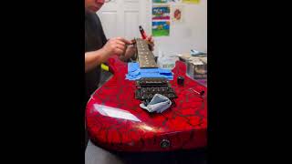 ReFretting a Charvette red crackle guitar [upl. by Otho]