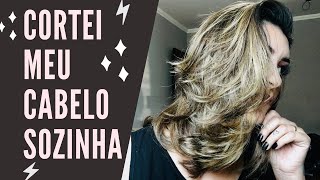 COMO CORTAR O CABELO SOZINHA EM CASA [upl. by Kaylil]