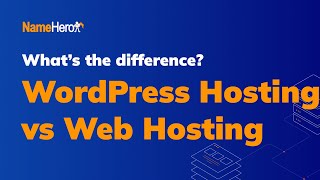 WordPress Hosting vs Web Hosting  Whats The Difference [upl. by Nehepts611]