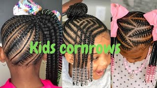 kids hairstyles for girls  cornrows for kids hairstyles  back to school kids hairstyles [upl. by Alysa]