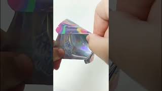 holographic foil stand up pouch，reusable ziplock bag with clear window zipperbag foodpackaging [upl. by Mode]