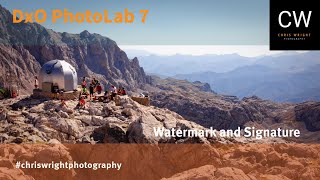 How to Create Signatures and Watermarks for DxO PhotoLab featuring Adobe Photoshop Episode 8 [upl. by Hgielram]