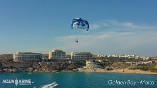 Parasailing Golden Bay Malta [upl. by Lynnelle]