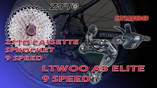 LTWOO A5 ELITE 9 Speed  1150T ZTTO Cassette 9 Speed  shifting performance 🤔🤔 [upl. by Penney]