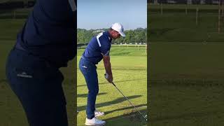 Viktor Hovland golf swing down the line viktorhovland pgatour [upl. by Dnomal]