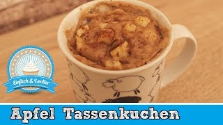 Schneller Apfel Tassenkuchen für die Mikrowelle 🍎 🍮 [upl. by Annirtak]