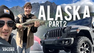 Exploring Alaska Jeep Camping Kenai Lake Seward Exit Glacier  Salmon Fishing Part 2 [upl. by Dihahs919]