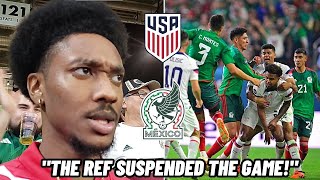 THE MOMENT USA VS MEXICO GOT UNBELIEVALBY HOSTILE 4 RED CARDS amp FAN ALTERCATIONS [upl. by Papst795]