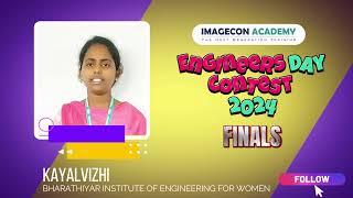 Engineers Day Contest 202  MsKayalvizhi Finalist  Bharathiyar Institute of Engineering [upl. by Imnubulo]