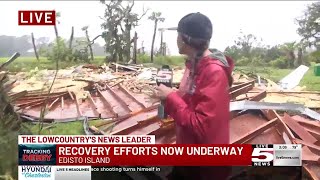 Damage in Town of Edisto Beach [upl. by Eimmak]