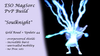 ESO Magicka Sorcerer PvP Build  SOULKNIGHT Gold Road  Update 44 [upl. by Ecnarrat]