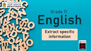 Extract specific information  English  Grade 11 [upl. by Astera]