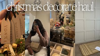 VLOGMAS 02  Office accent wall reveal affordable Christmas decor haul  mini decorate with me [upl. by Loma572]