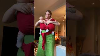 Babywearing 3m old twins in a 2way stretchy wrap ❤️ [upl. by Miarfe997]