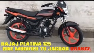 Bajaj Platina 125 bike modified to Jaguar Orange [upl. by Larsen404]