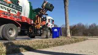 HQ Labrie Automizer Split Body on a Monday Morning Trash and Recycling Route [upl. by Matthews]