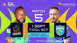 LIVE  St Kitts amp Nevis Patriots vs St Lucia Kings  CPL 2024 [upl. by Bilski578]