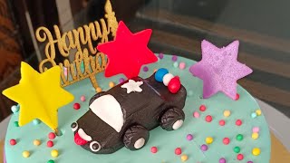 How to make Car Theme Cake with fondant topperscake viralvideo birthdaycakedecorating [upl. by Jordanson]