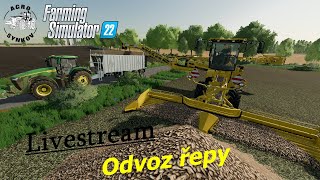 FS22  Livestream Agro Synkov  odvoz řepy s fanoušky [upl. by Attenal]