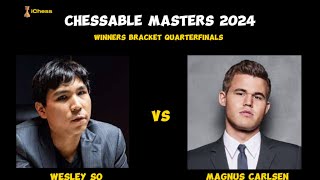 Wesley So vs Magnus Carlsen Chessable Masters 2024 [upl. by Patman]