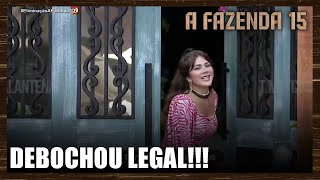 NADJA DEBOCHOU DE JAQUELLINE NO SEU RETORNO A SEDE Olha o momento do seu retorno  A Fazenda 15 [upl. by Ellah]