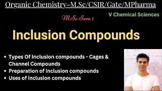 Inclusion Compounds  Types Preparation amp Uses MSc Chemistry vchemicalsciences9396 [upl. by Rettuc]