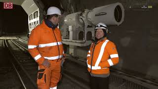 Baustelle Erneuerung Cramberger Tunnel Einfahren des TunnelAufweitungsSystems TAS 2024 [upl. by Bonnice]