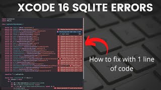 How to quickly solve XCODE 16 errors with SQLite DB [upl. by Ahkos]