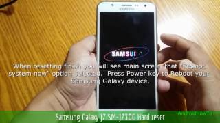 Samsung Galaxy J7 SMJ730G Hard reset [upl. by Norene]