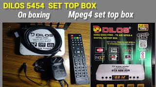 DILOS HDS 2  5454 SET TOP BOX UNBOXING YOUTUBE CHANNEL WORKING [upl. by Chandra]