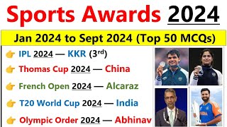 Sports Awards 2024 Current Affairs  Sports Current Affairs 2024  Sports gk current affairs 2024 [upl. by Siddon]