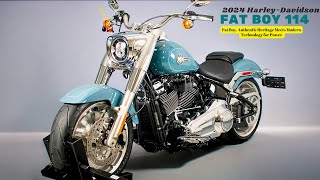 Fat Boy Authentic Heritage Meets Modern Technology for Power  2024 HarleyDavidson Fat Boy 114 [upl. by Luby947]