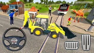 JCB 3DX BACKHOE LOADER BUS SIMULATOR INDONESIA DRIVING LIVE STREAM [upl. by Nosnehpets849]