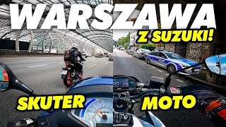 Sprawdzamy kulturę JAZDY w Warszawie MOTOCYKL i SKUTER 125 Suzuki [upl. by Chappy466]