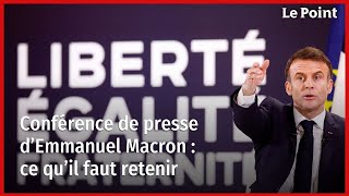 Conférence de presse d’Emmanuel Macron  ce qu’il faut retenir [upl. by Frost]