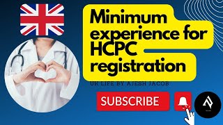 Minimum experience to apply for HCPC registration  UK life by Ajesh Jacob [upl. by Beniamino]