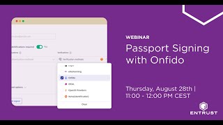 Webinar Passport signing with Onfido EN [upl. by Tuneberg]