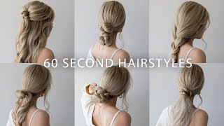 6 QUICK amp EASY HAIRSTYLES  Cute Long Hair Hairstyles [upl. by Hpsoj]