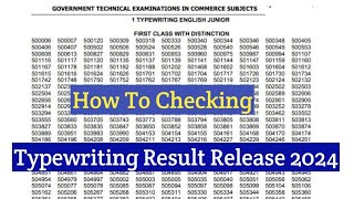 Typewriting Results 2024 [upl. by Oramlub407]