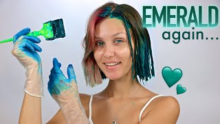 Dyeing my hair EmeraldAGAIN [upl. by Richy]