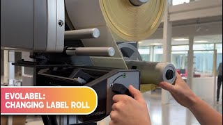 CHANGING LABEL ROLL ON AN EVOLABEL  CODIPACK NV [upl. by Acinoda]