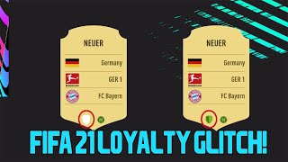 LOYALTY GLITCH ON FIFA 21  HOW TO GET LOYALTY QUICKLY ON FIFA 21 [upl. by Yrbua]