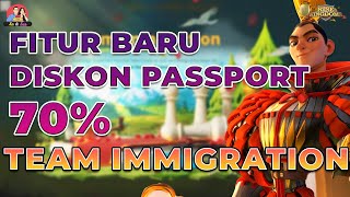 MIGRASI DISKON 70 SISTEM GRUP FITUR IMMIGRATION TEAM RISE OF KINGDOMS [upl. by Aicinoid]