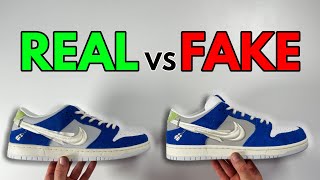 REAL VS FAKE NIKE SB DUNK LOW STREETWEAR GARDENIA SNEAKER COMPARISON [upl. by Rhetta256]