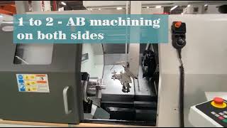 CNC Lathe Automation Gantry Robotic Automation Automation on CNC Lathe [upl. by Sezen835]